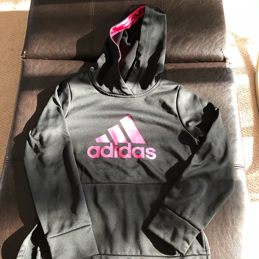 Girl’s adidas hooded sweatshirt sz 7/8
